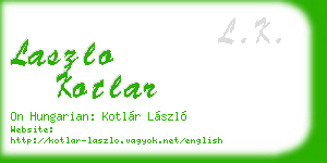 laszlo kotlar business card